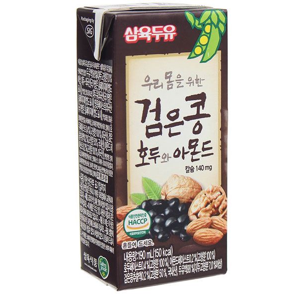  Sữa Đậu Đen Óc Chó Hạnh Nhân Hàn Quốc 190ml 
