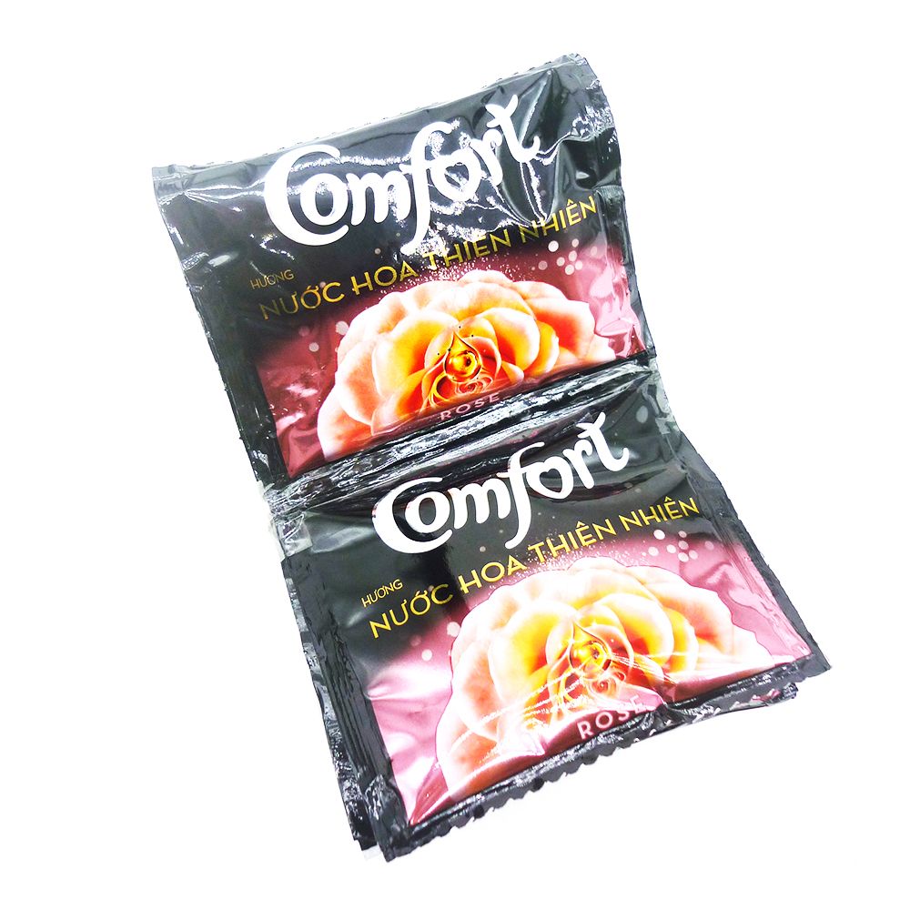 Nước xả vải Comfort Hương Nước Hoa Thiên Nhiên Rose Gói 21ml (10 Gói)