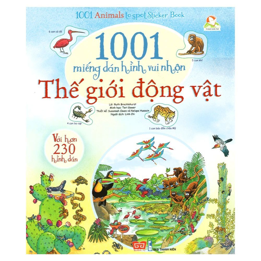 1001 Miếng Dán Hình Vui Nhộn - Thế Giới Động Vật