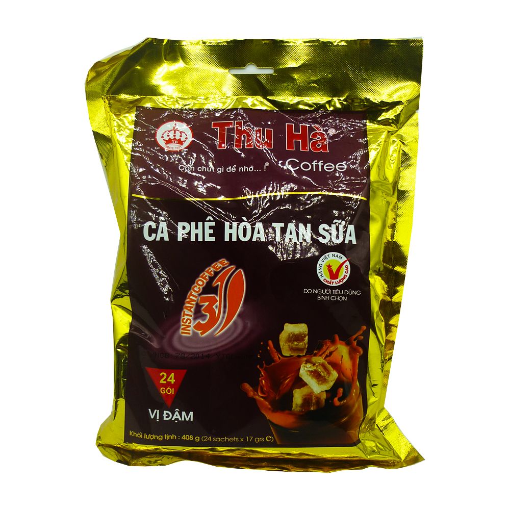  Cà Phê Hòa Tan Sữa Thu Hà (24 Gói/17g) 