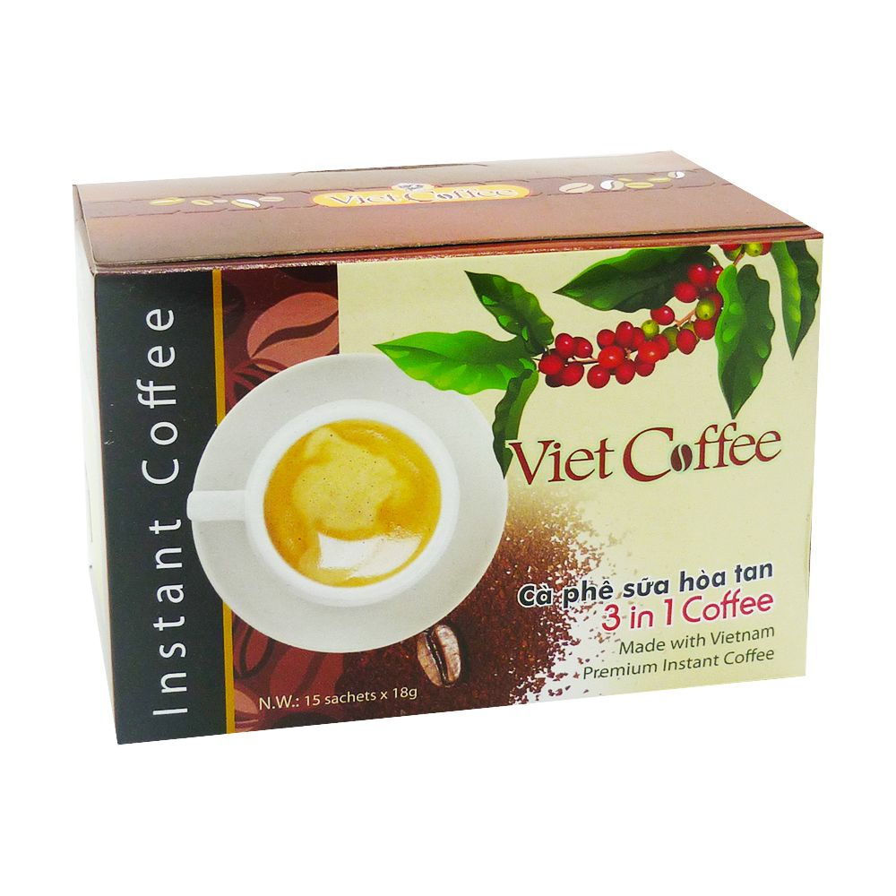 Cà Phê Sữa Hòa Tan 3 In 1 Viet Coffee (15 Gói/18g)