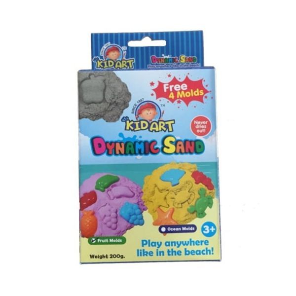 Cát Nặn Và 4 Khuôn KID ART DS200C/4M-NAT (200g) - Màu Tự Nhiên