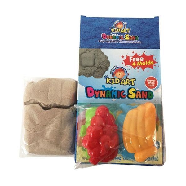 Cát Nặn Và 4 Khuôn KID ART DS200C/4M-NAT (200g) - Màu Tự Nhiên