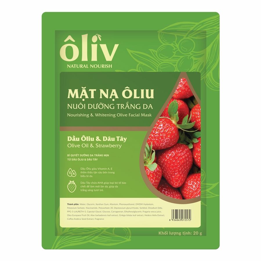  Mặt Nạ Ôliv Nuôi Dưỡng Trắng Da Dầu Ôliu Và Dâu Tây - 20g 