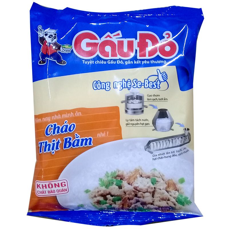 Cháo Thịt Bằm Ăn Liền Gấu Đỏ (50g)