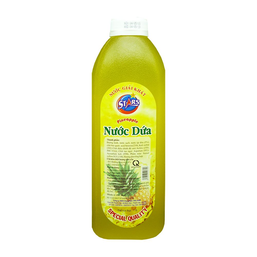 Chai Nước Giải Khát - Nước Dứa Stars (1L)