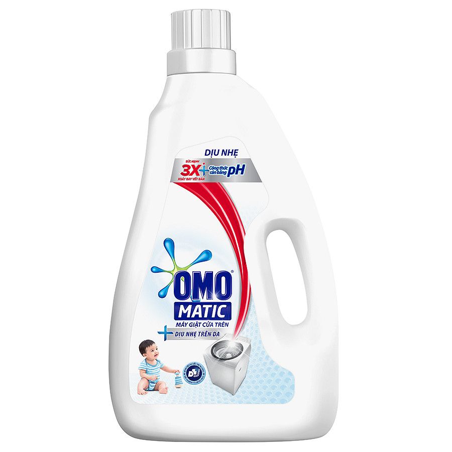 Nước Giặt OMO Matic Dịu Nhẹ Cho Máy Giặt Cửa Trên (2.4kg/Bình)
