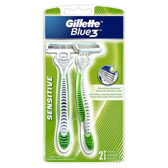  Vỉ 2 Dao Cạo Râu Gillette Blue 3 Sensitive 