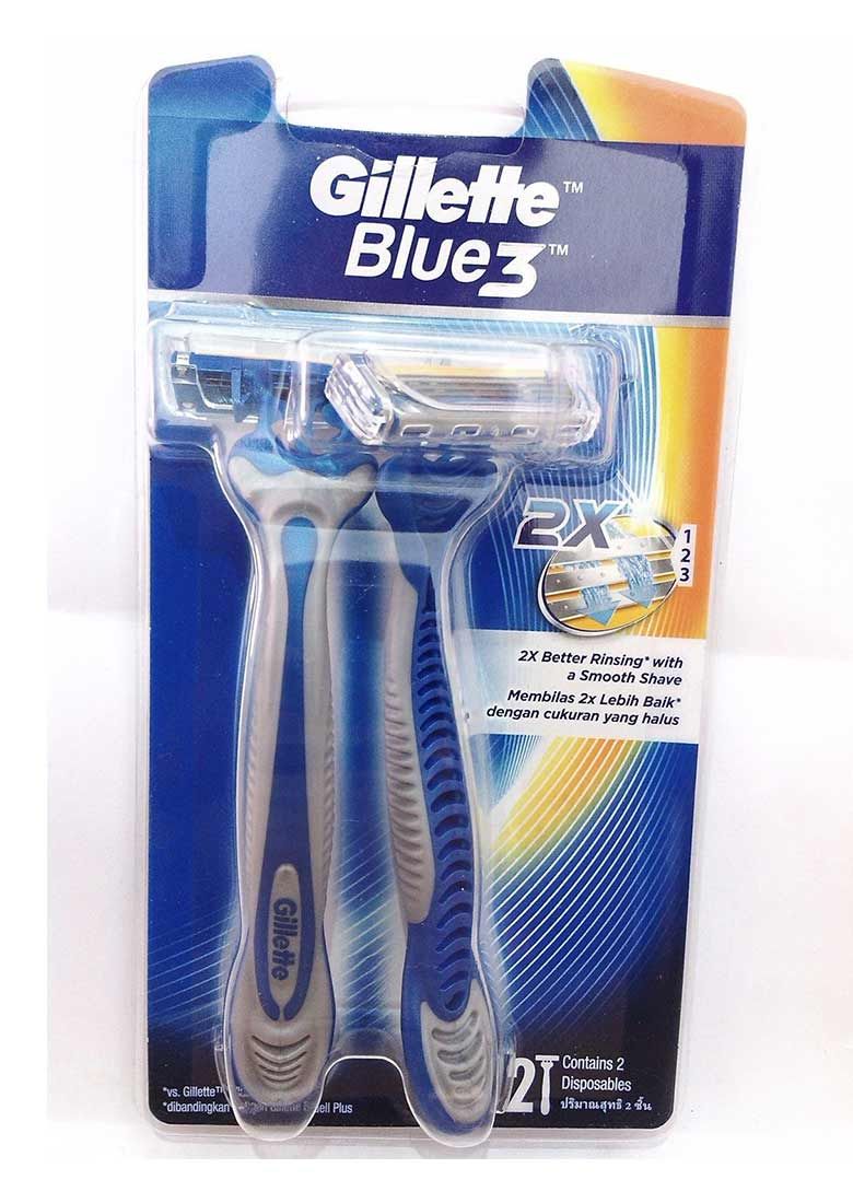 Vỉ 2 Dao Cạo Râu Gillette Blue 3 Turbo