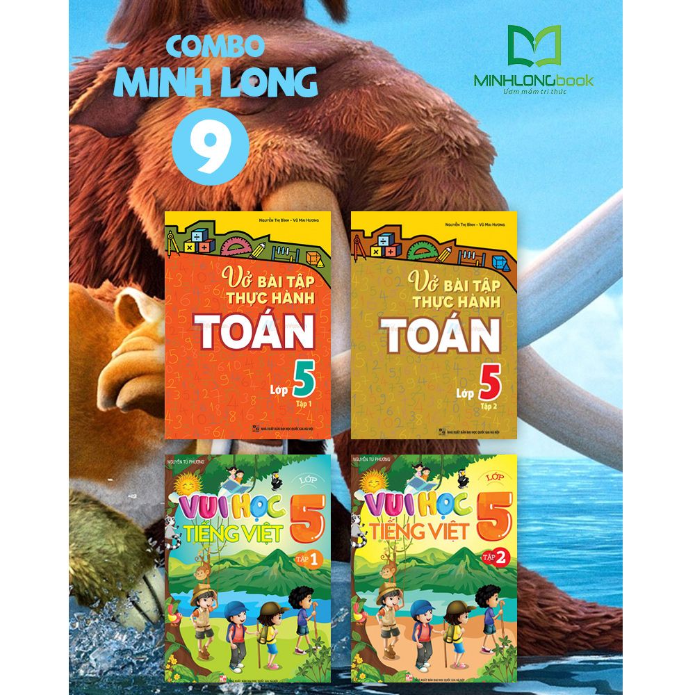 Combo Thực Hành Toán Và Vui Học Tiếng Việt 5 (Bộ 4 Cuốn )
