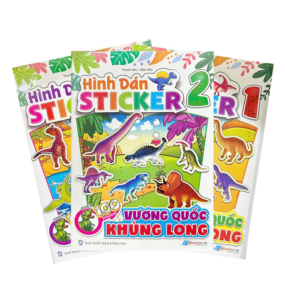 Combo 3 cuốn Hình dán stickers