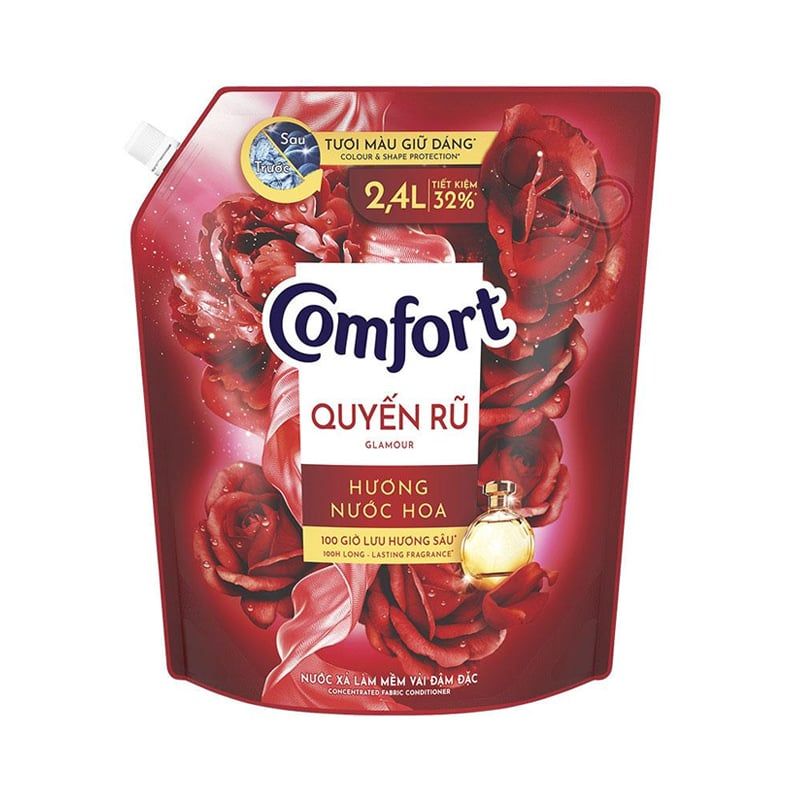Nước xả Comfort hương nước hoa quyến rũ túi 2.4L