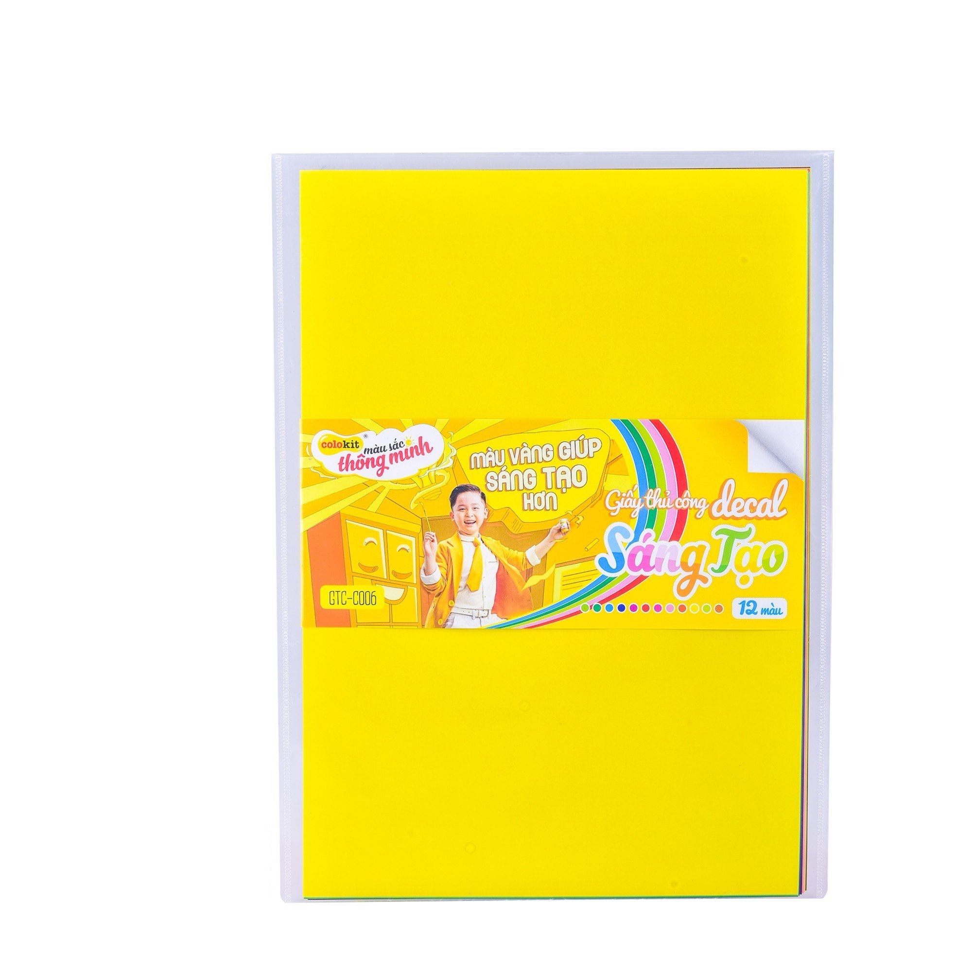 Giấy Thủ Công GTC-C006 12 Màu Khổ Lớn