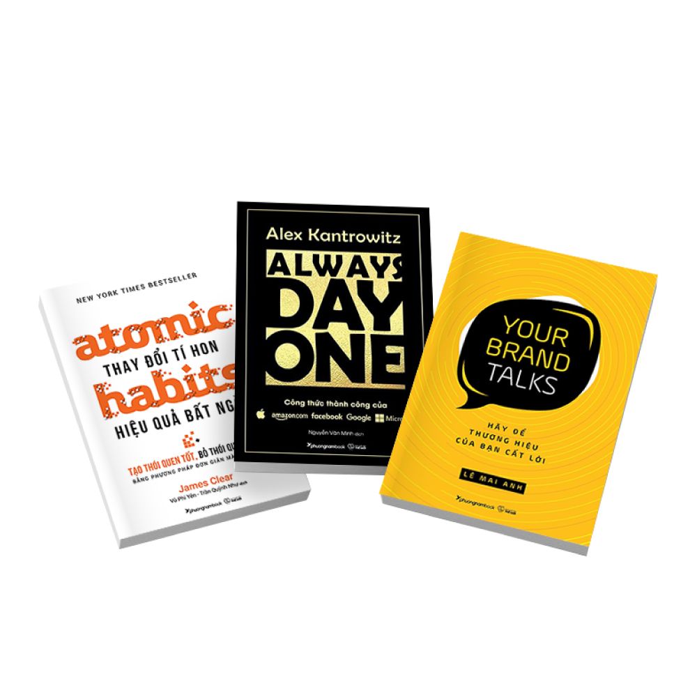 Combo Always Day One - Your Brand Talks - Atomic Habits - 3 Cuốn