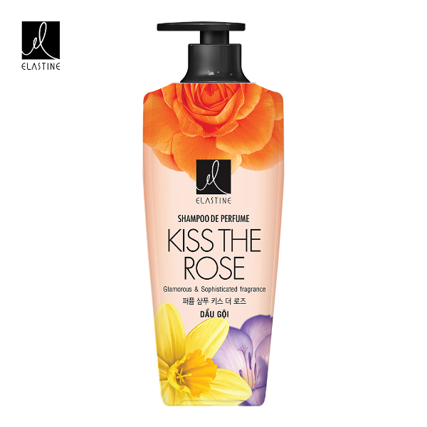 Dầu Gội Elastine Shampoo De Perfume Kiss The Rose (600ml)