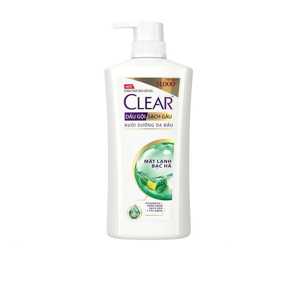 CLEAR dầu gội mát lạnh bạc hà 630g/8 chai