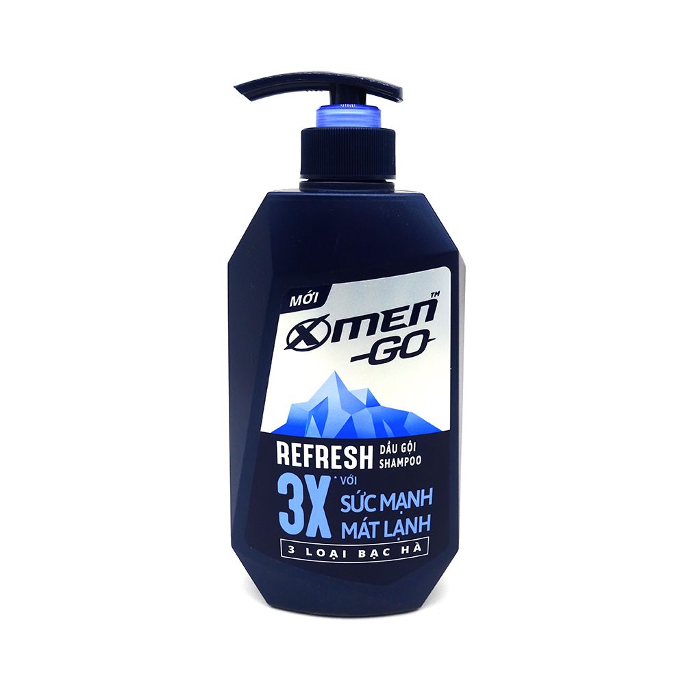 Dầu Gội Xmen Go Refresh 3 Loại Bạc Hà (630g)