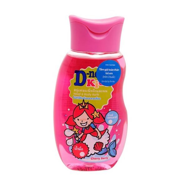 Dầu Tắm Gội Toàn Thân D-Nee Kids Cherry Scent Hồng 200ml