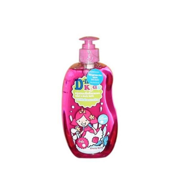  Dầu Tắm Gội Toàn Thân D-Nee Kids Cherry Scent Hồng 400ml 