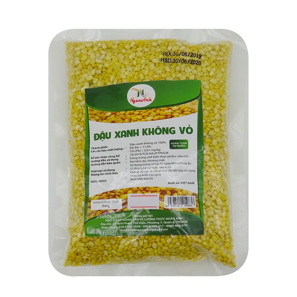 Đậu Xanh Không Vỏ Ngân Anh (500g)