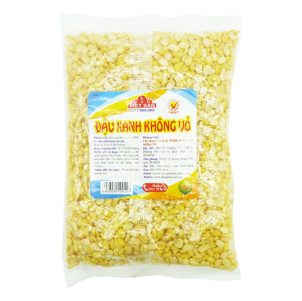 Đậu Xanh Không Vỏ Việt San (150g)