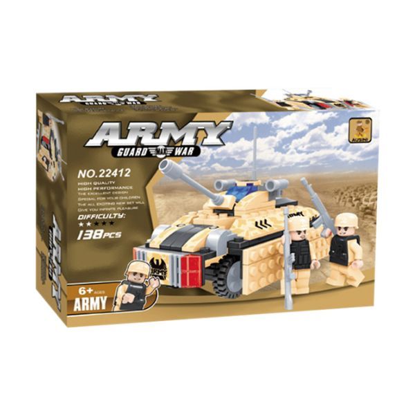 Đồ Chơi Lắp Ráp Ausini - Army - Hình Xe Quân Đội 22412 (138 Mảnh Ghép)