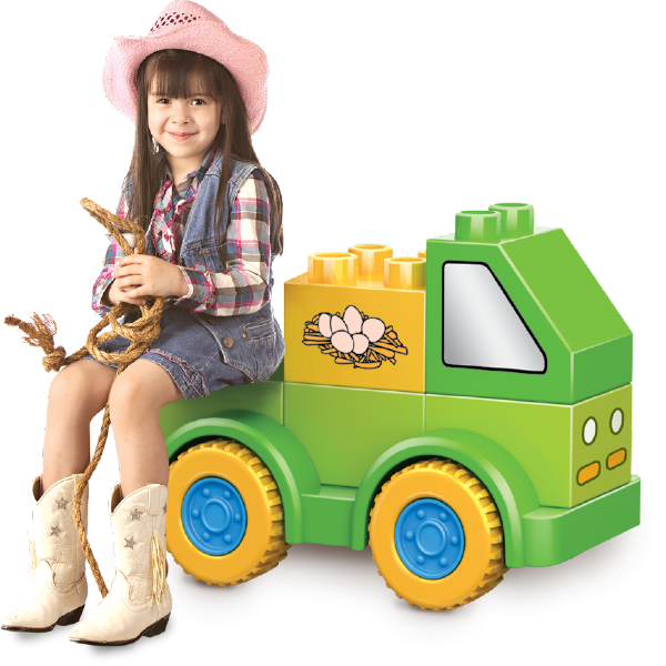Đồ Chơi Lắp Ráp Junior Block Little Hen Truck - 101