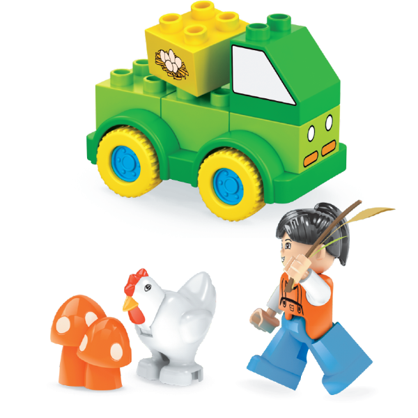 Đồ Chơi Lắp Ráp Junior Block Little Hen Truck - 101