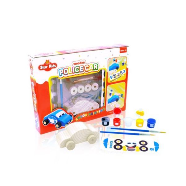 K-221 đồ chơi trẻ em-bộ tô gỗ xe cảnh sát