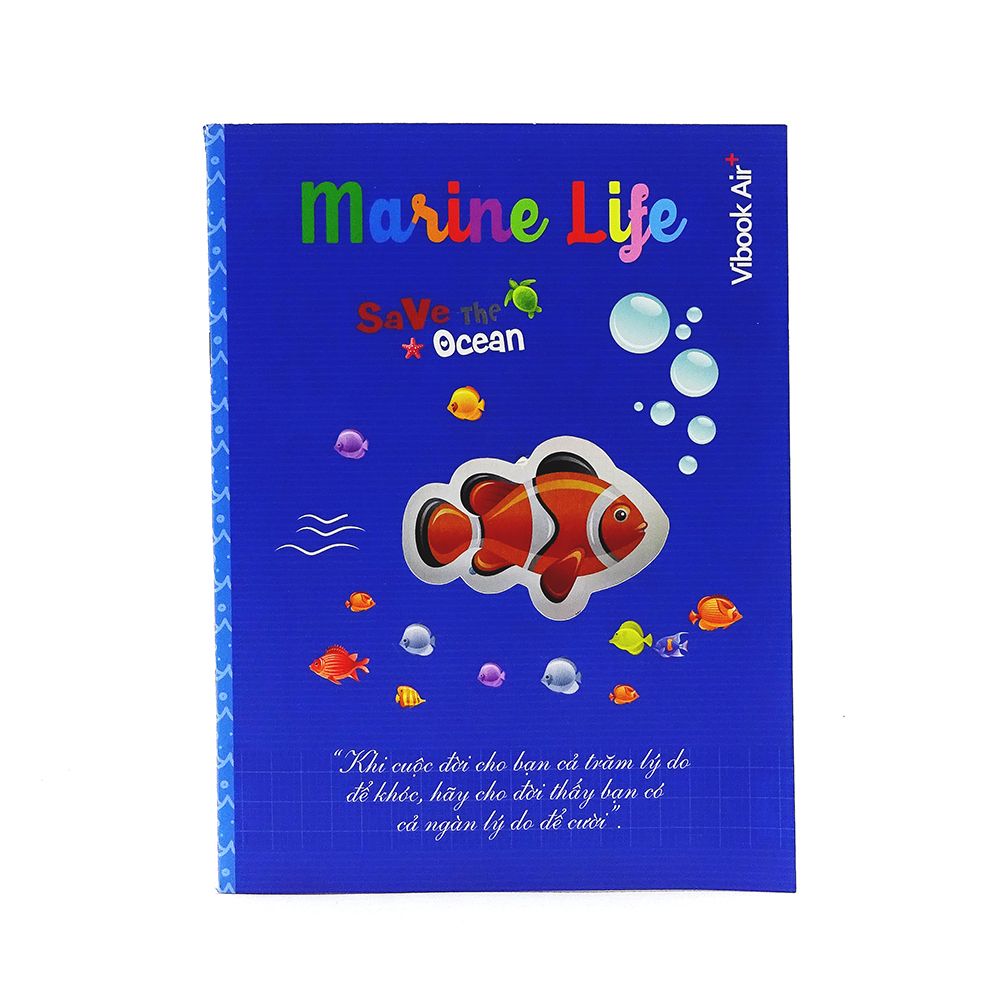 Vở Vibook Air 96 Trang Có Ô Li Marine Life