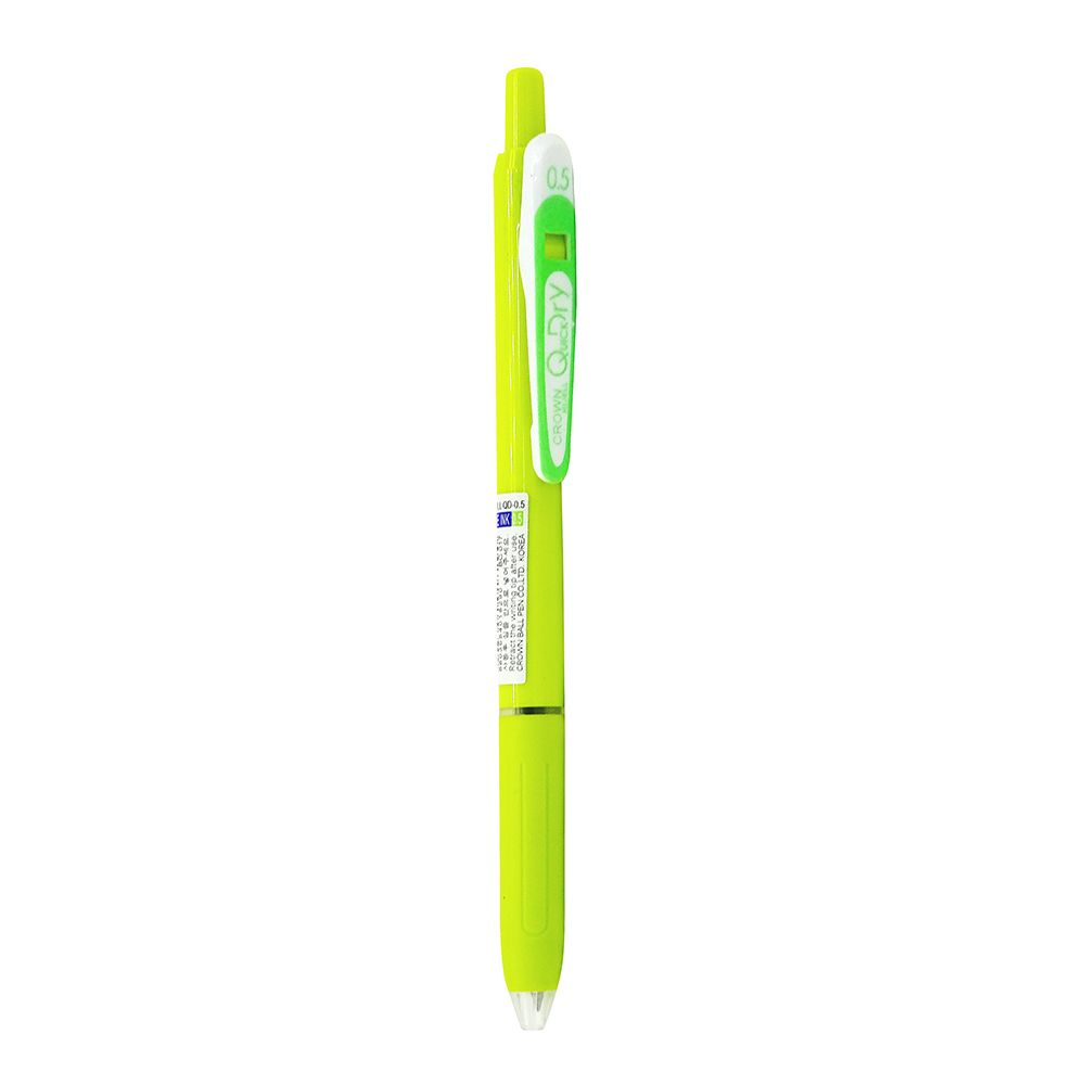 Bút Gel Crown BC-017 0.5mm Mực Xanh (Thân Xanh Lá)