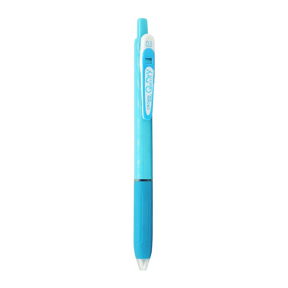 Bút Gel Crown BC-017 0.5mm Mực Xanh (Thân Xanh Dương)