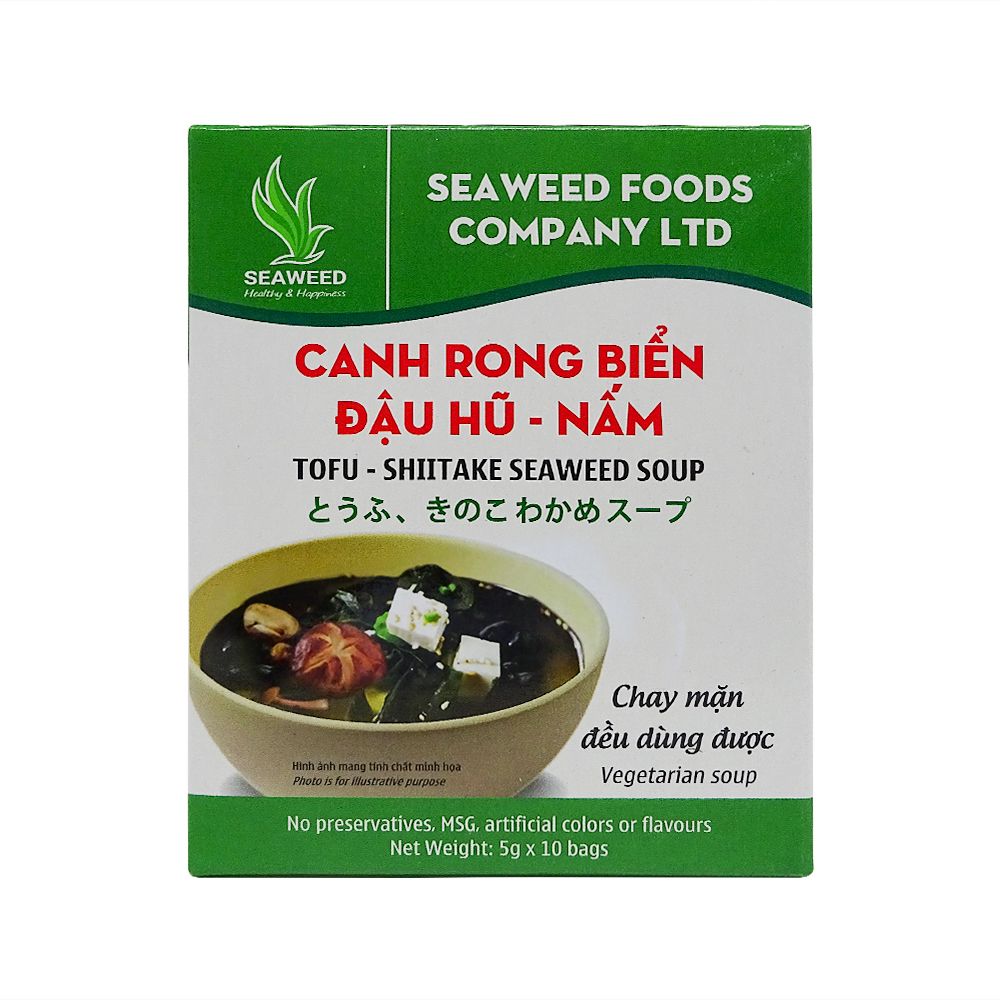 Canh Rong Biển Vị Đậu Hũ - Nấm
