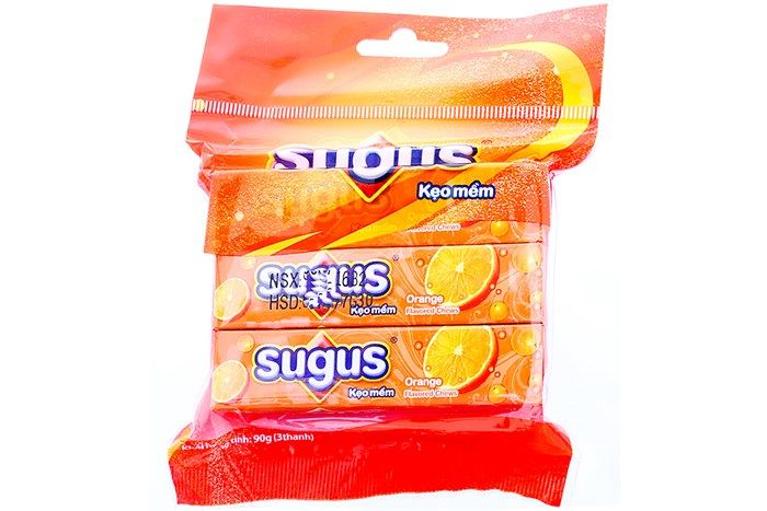 Vỉ 3 Thanh Kẹo Mềm Sugus - Hương Cam (90g)