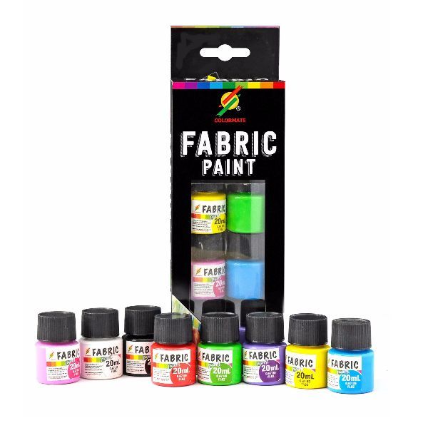 Bộ 8 Màu Vẽ Trên Vải CM-FABRIC-8C (20ml)