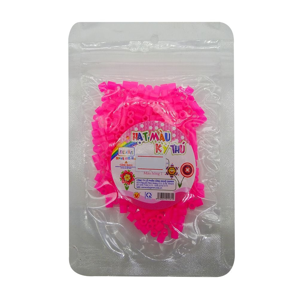 EDUGAMES Chơi Mà Học - Hạt Màu Kỳ Thú - Màu Hồng 1 - 6+ (25g)
