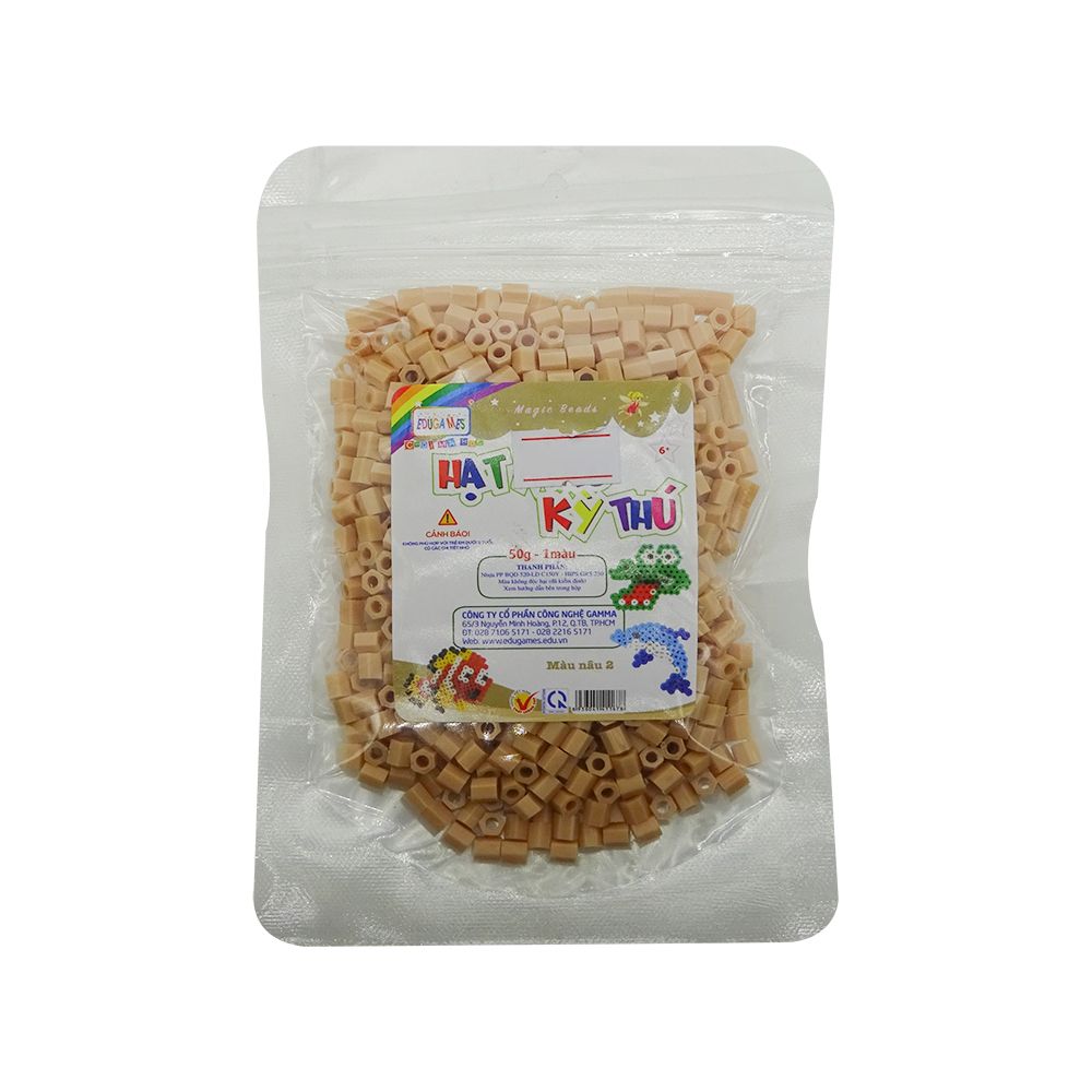 EDUGAMES Chơi Mà Học - Hạt Màu Kỳ Thú - Màu Nâu 2 (50g)