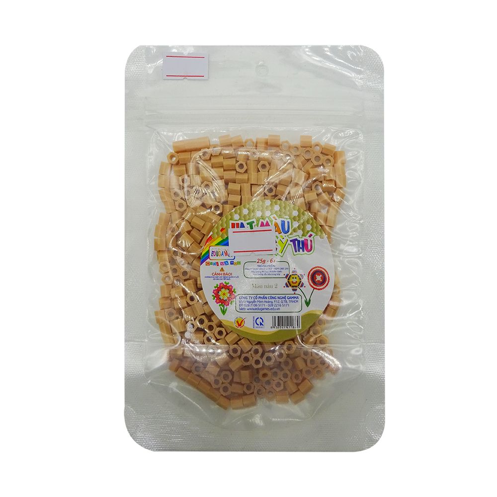 EDUGAMES Chơi Mà Học - Hạt Màu Kỳ Thú - Màu Nâu 2 - 6+ (25g)