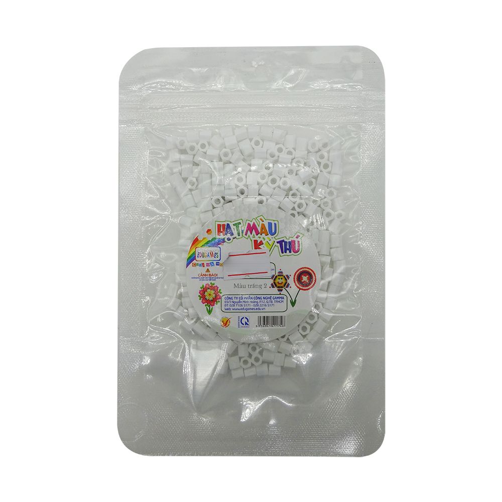 EDUGAMES Chơi Mà Học - Hạt Màu Kỳ Thú - Màu Trắng 2 - 6+ (25g)