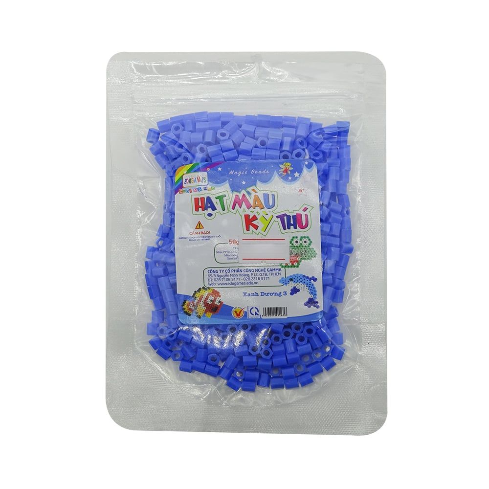  EDUGAMES Chơi Mà Học - Hạt Màu Kỳ Thú - Xanh Dương 3 (50g) 