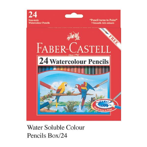 Faber - Castell - 114464 - Chì Màu Nước Parrot - 24 Màu Dài