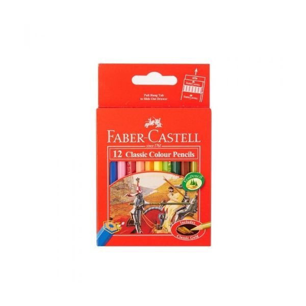 Faber-Castell-115851-Chì Màu Classic Knight - 12 Màu Ngắn