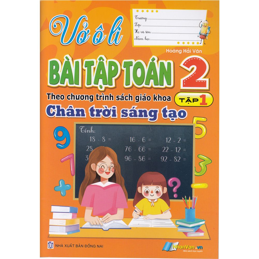  Vở Ôli Bài Tập Toán - Lớp 2 - Tập 1 - Chân Trời Sáng Tạo 