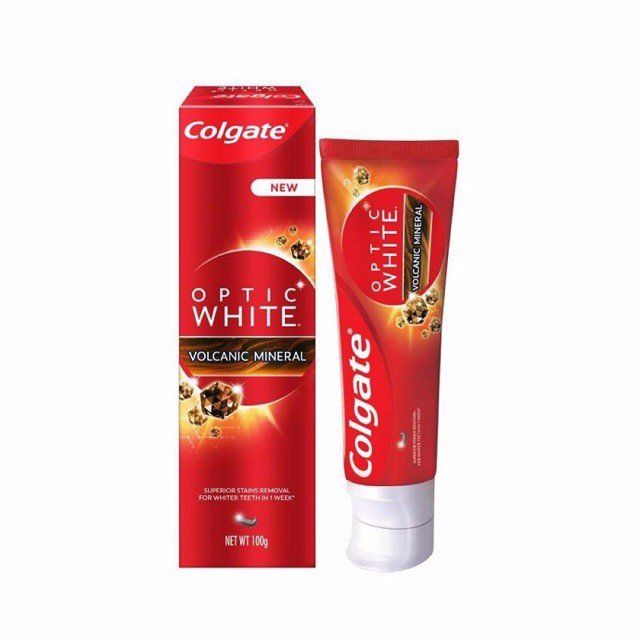 Kem Đánh Răng Colgate Optic White Volcanic Mineral - 100g
