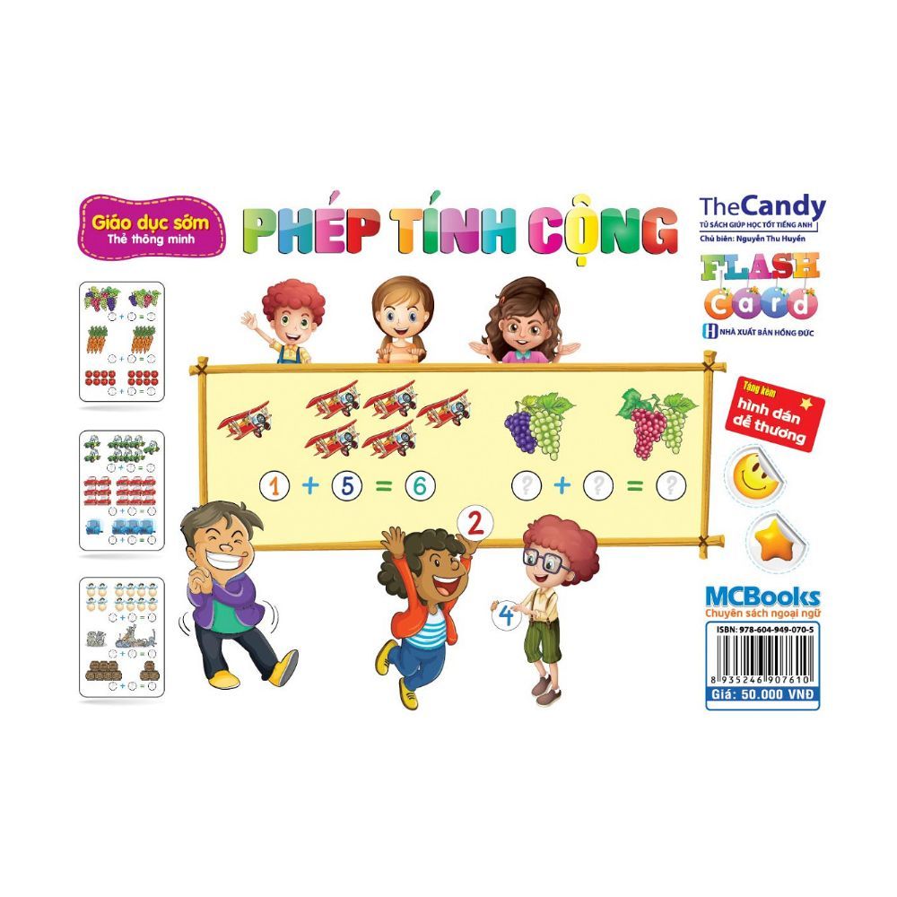 Flashcard Dạy Trẻ Theo Phương Pháp Glenn Doman - Phép Tính Cộng