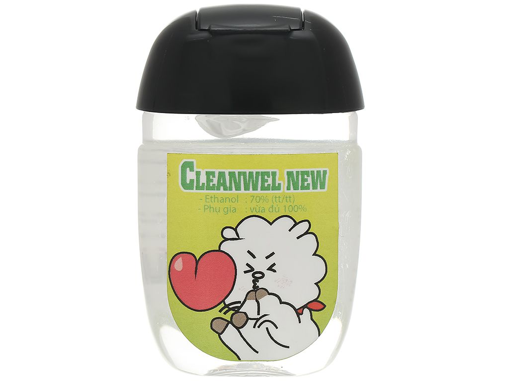 Dung dịch rửa tay nhanh CLEANWEL NEW chai 30ml mẫu bầu BTS