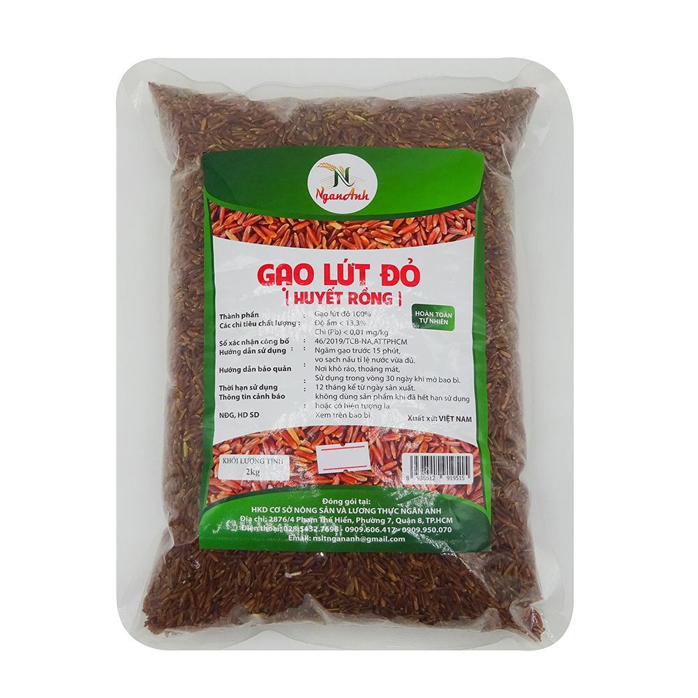 Gạo Lứt Đỏ (Huyết Rồng) Ngân Anh (2kg)