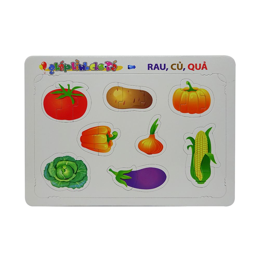 Ghép Hình Và Tô Màu Cho Bé - Rau Củ Quả