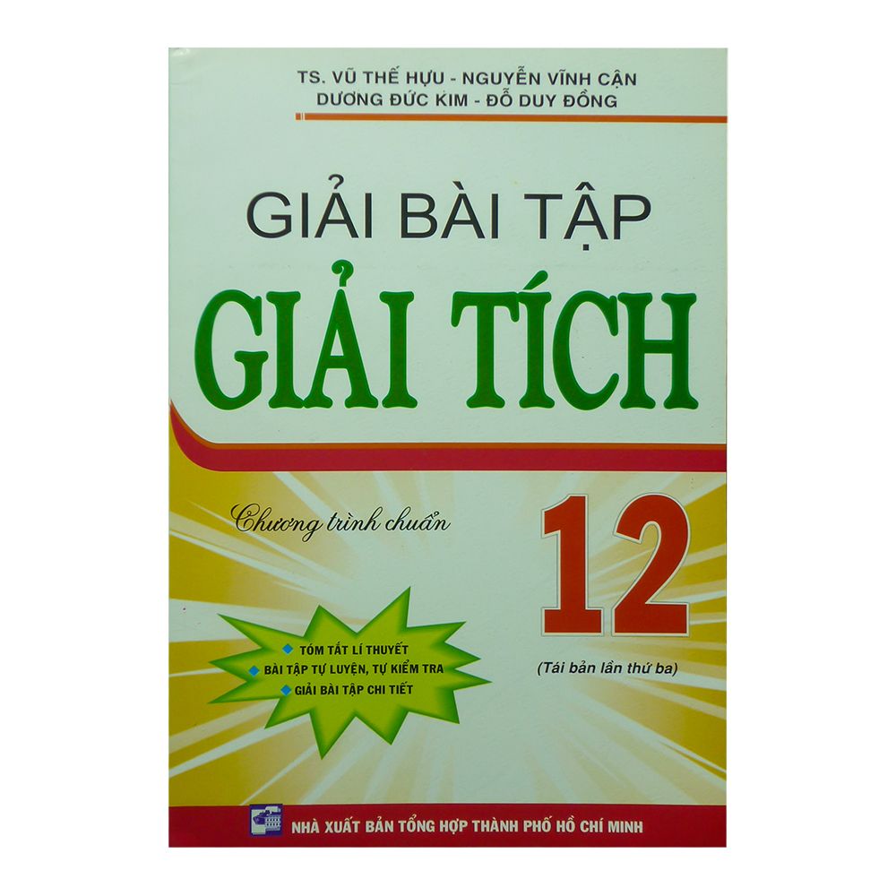 Giải Bài Tập Giải Tích Chương Trình Chuẩn Lớp 12