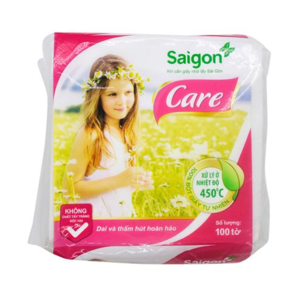 Giấy Ăn Sài Gòn Care 100 Tờ